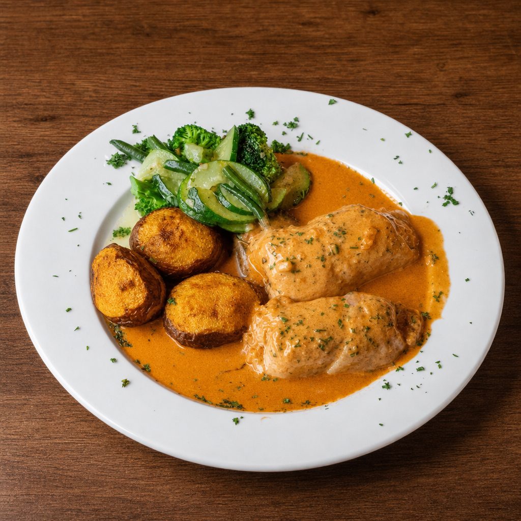 Baked Stuffed Sole.